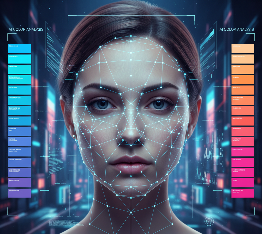 AI color analysis quiz using facial scan and smart color palette detection