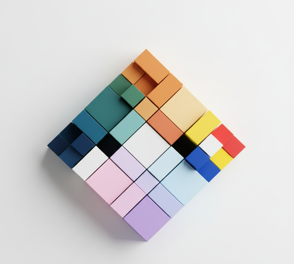 color analysis quiz using cubes to display color palettes
