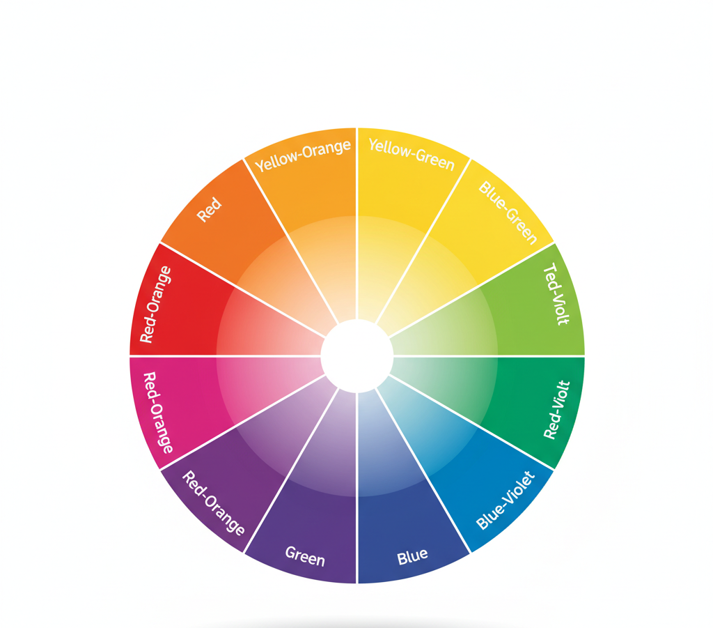 color wheel showing primary secondary and tertiary colors